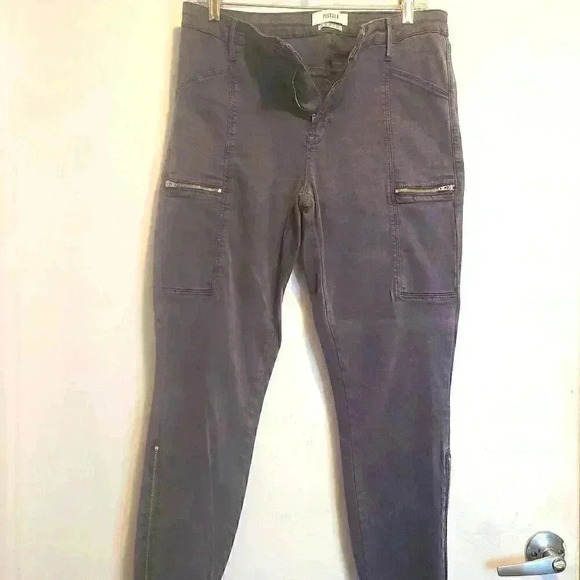 Pistola Pants - Pistola Topanga Cargo Zipper Skinny Pants Ankle Zip Charcoal Grey Women's 32